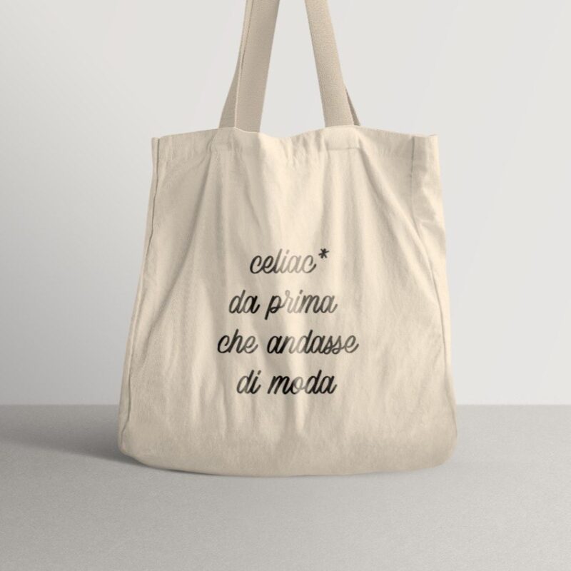 Tote bag celiac* con grafica "celiac* da prima che andasse di moda"